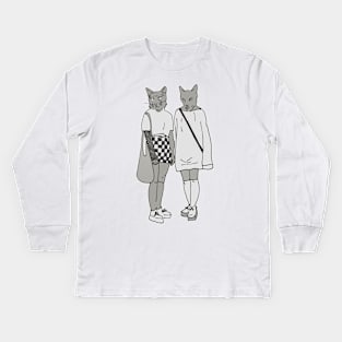 tokyo kitties Kids Long Sleeve T-Shirt